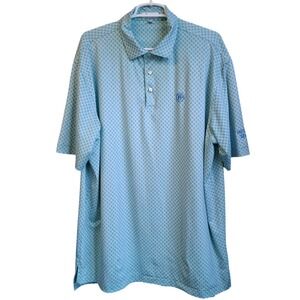 RARE Peter Millar Summer Comfort Polo Shirt Mens XL Skull All Over Print‎ Golf